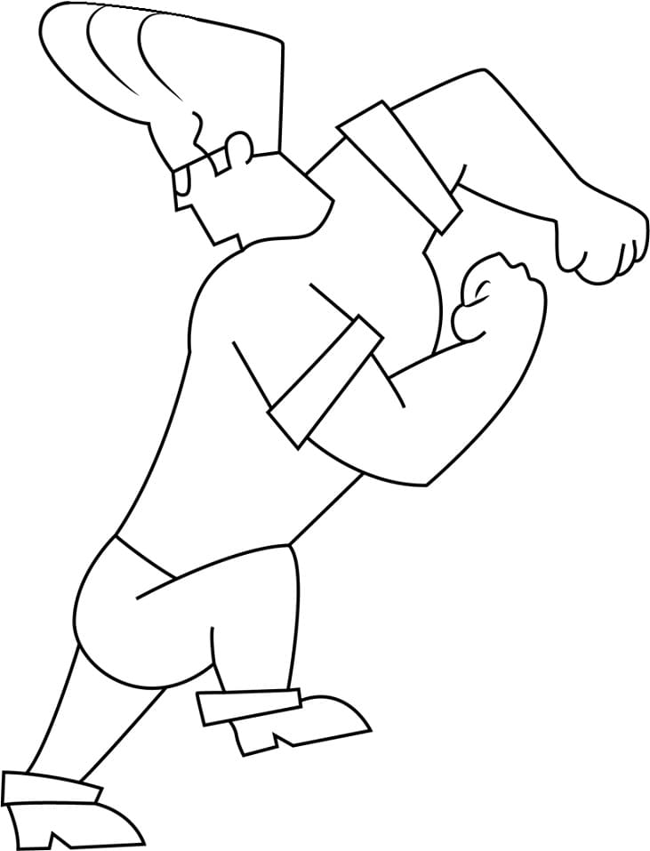 Johnny Bravo and a Lady Coloring Page - Free Printable Coloring Pages
