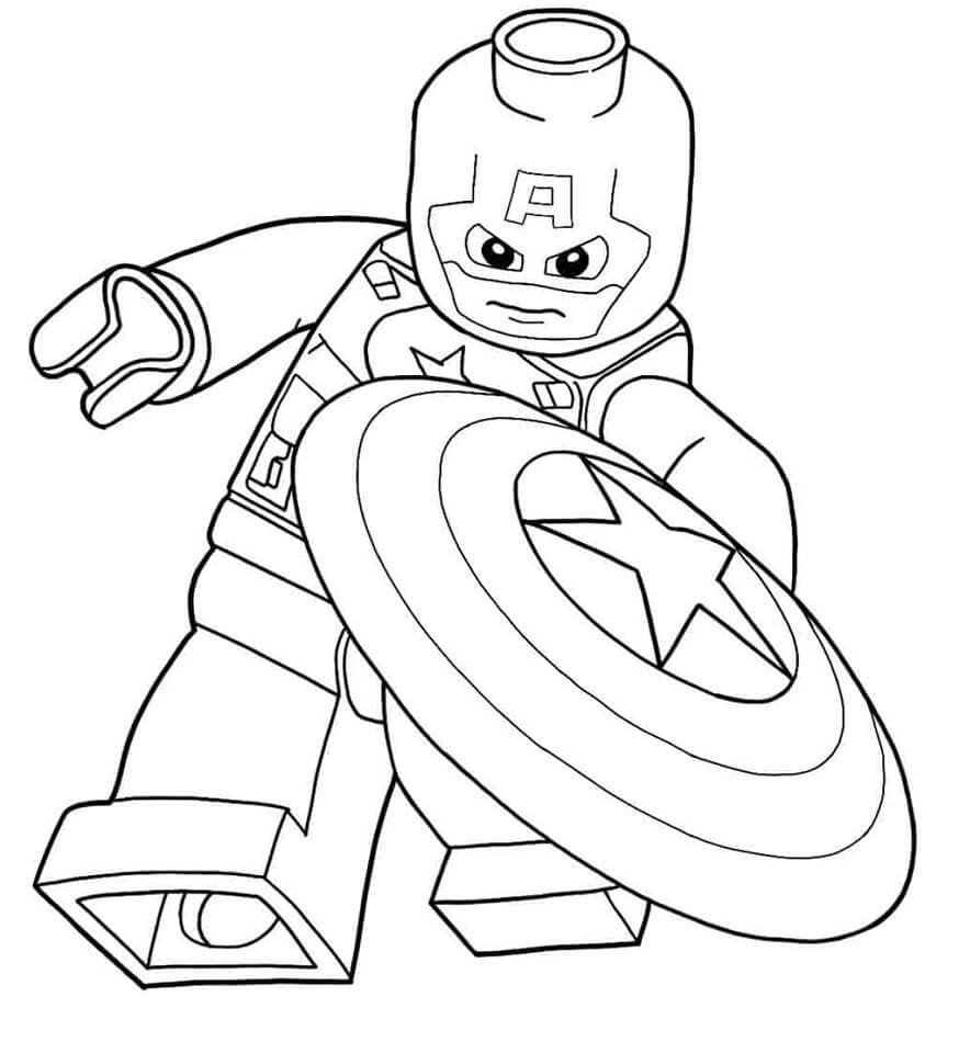 Lego Captain America Coloring Pages   Free Printable Coloring ...