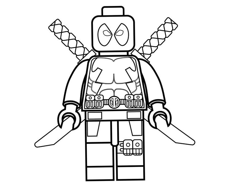 Cool Lego Deadpool Coloring Page - Free Printable Coloring Pages for Kids