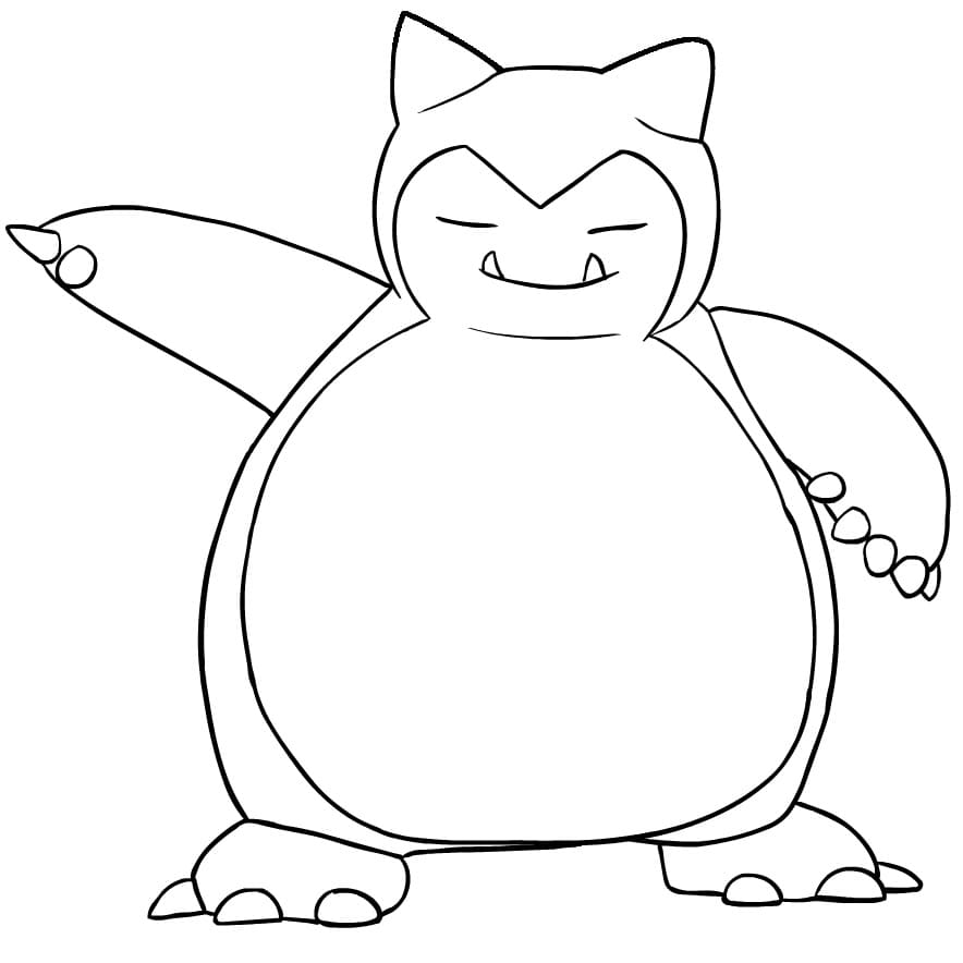 free printable snorlax coloring pages pokemon