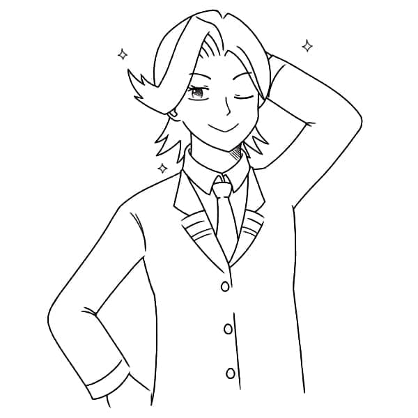 Cool Yuga Aoyama Coloring Page - Free Printable Coloring Pages for Kids