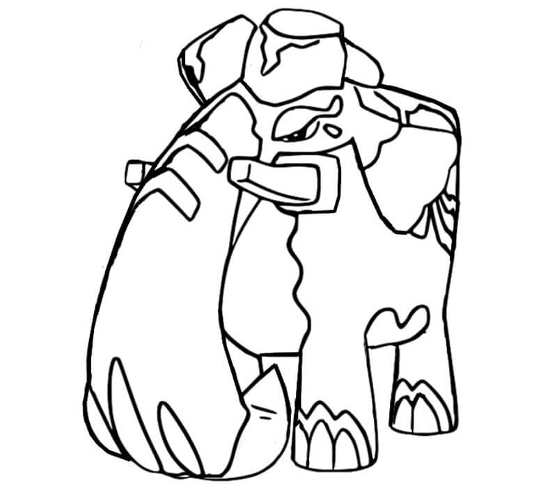 copperajah coloring page high quality pokemon