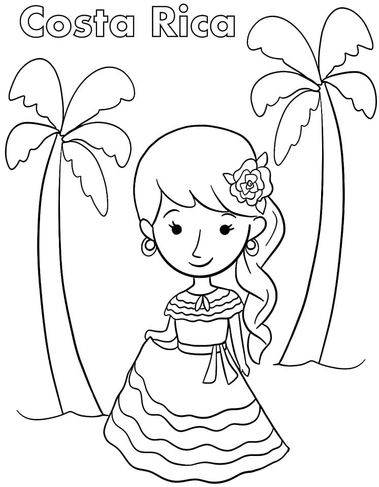 Map of Costa Rica 1 Coloring Page - Free Printable Coloring Pages for Kids