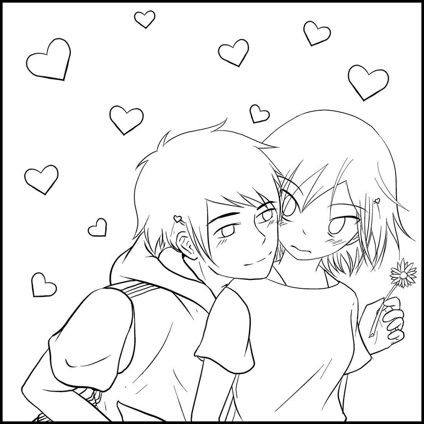 Pics Of Cute Emo Anime Couple Coloring Page  Chibi Anime  Coloring Home  Cute Chibi Anime Couple HD phone wallpaper  Pxfuel