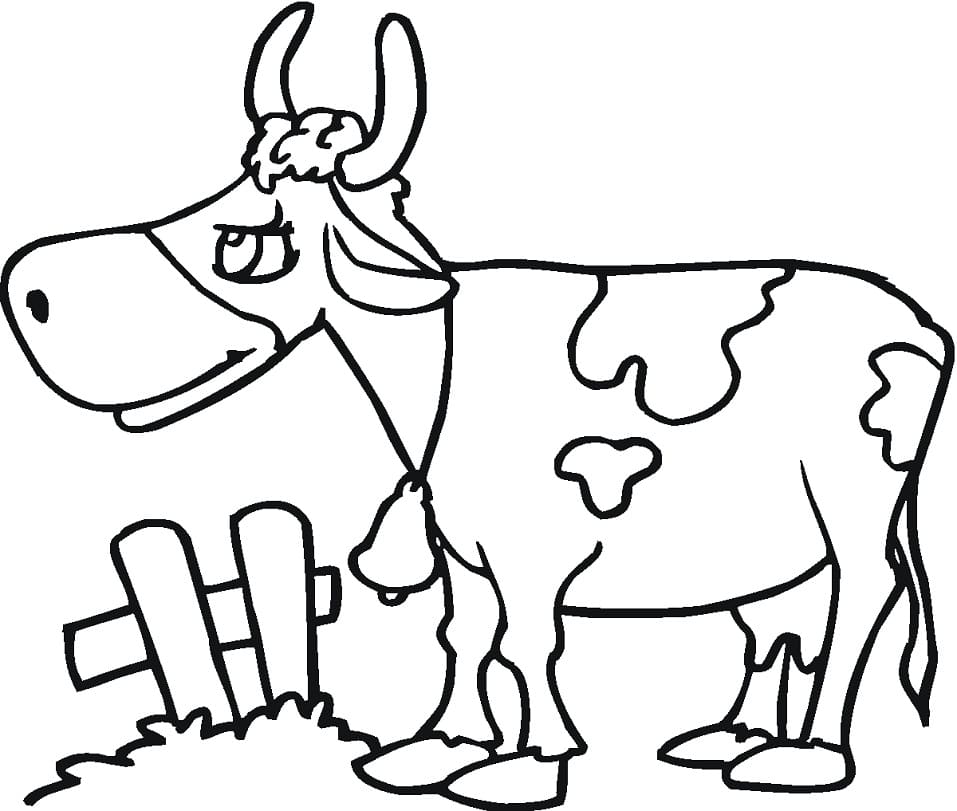 Cow 6 Coloring Page - Free Printable Coloring Pages for Kids