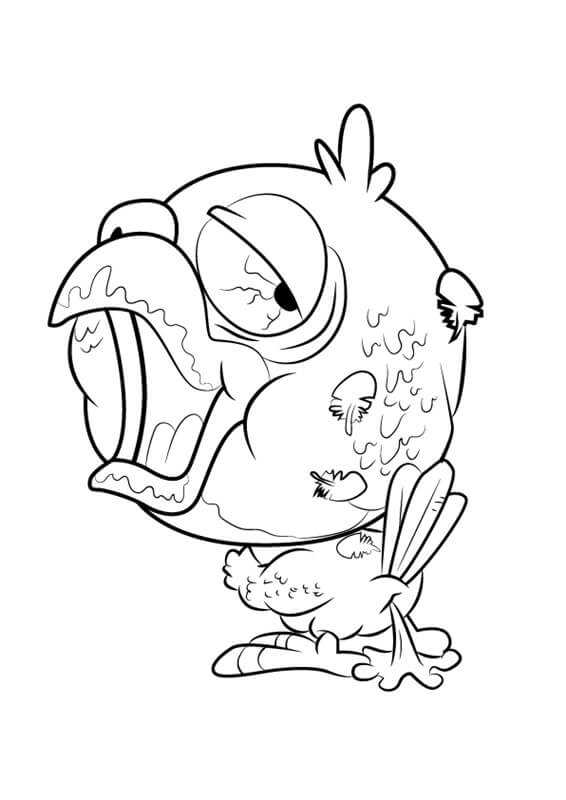 Cracker Parrot Ugglys Pet Shop Coloring Page - Free Printable Coloring
