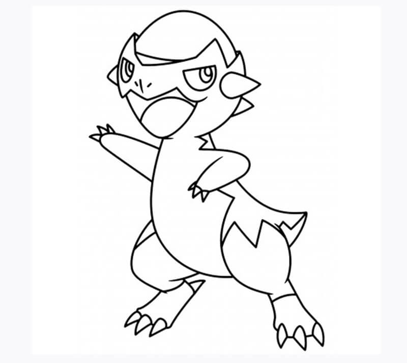 cranidos coloring page easy pokemon