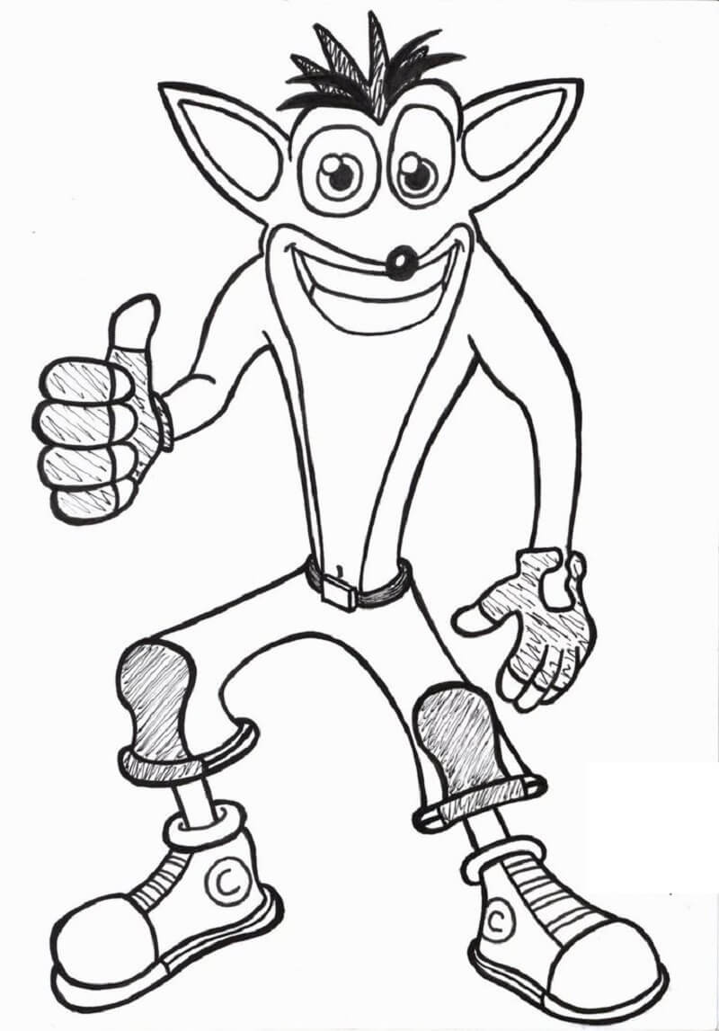 Crash Bandicoot Coloring Pages   Free Printable Coloring Pages for ...