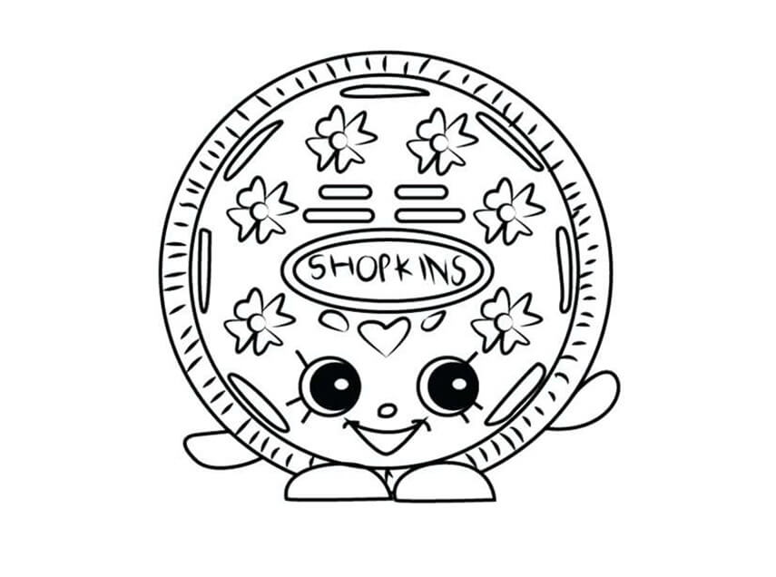 Cream E Cookie Shopkin Coloring Page - Free Printable Coloring Pages