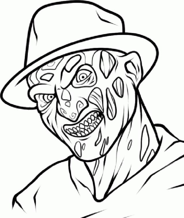 Freddy Krueger Coloring Pages. 