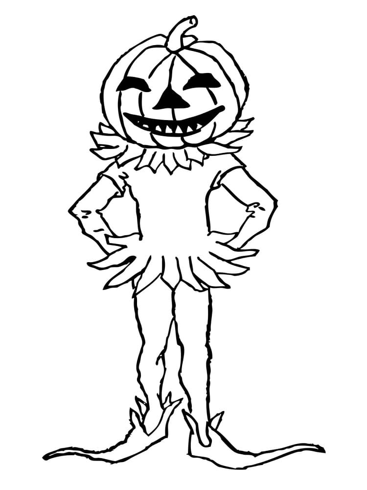 Creepy Pumpkin Head