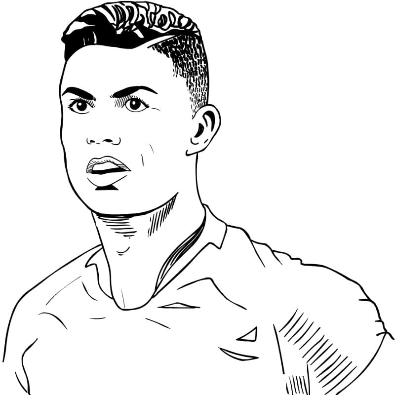 Cristiano Ronaldo 6 Coloring Page - Free Printable Coloring Pages for Kids