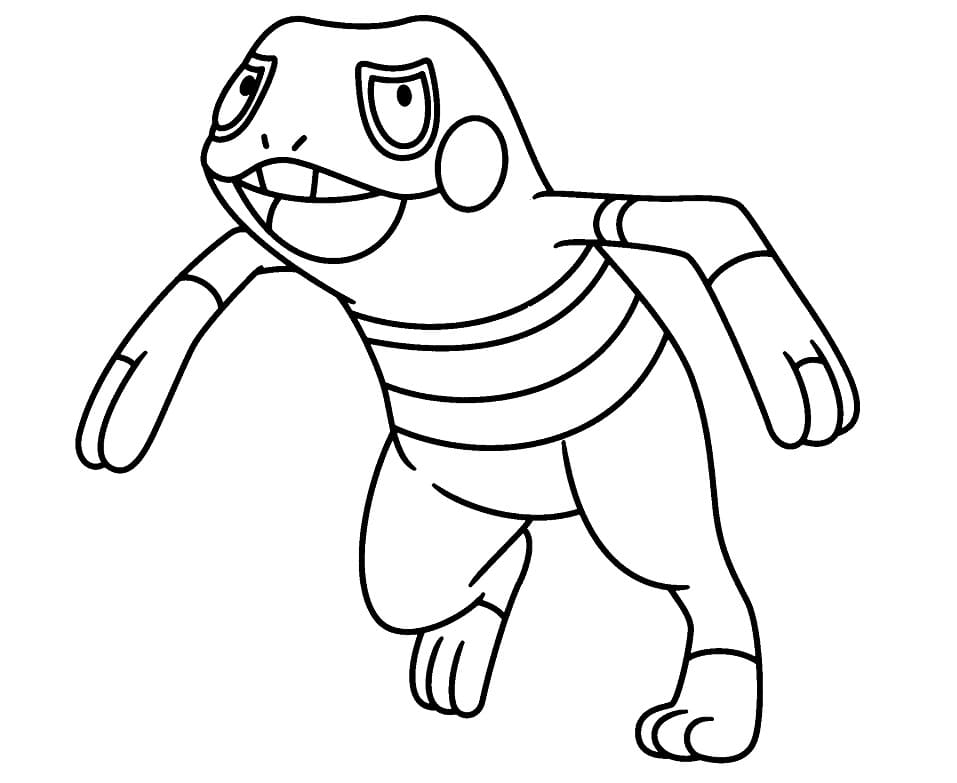 free printable croagunk coloring pages pokemon