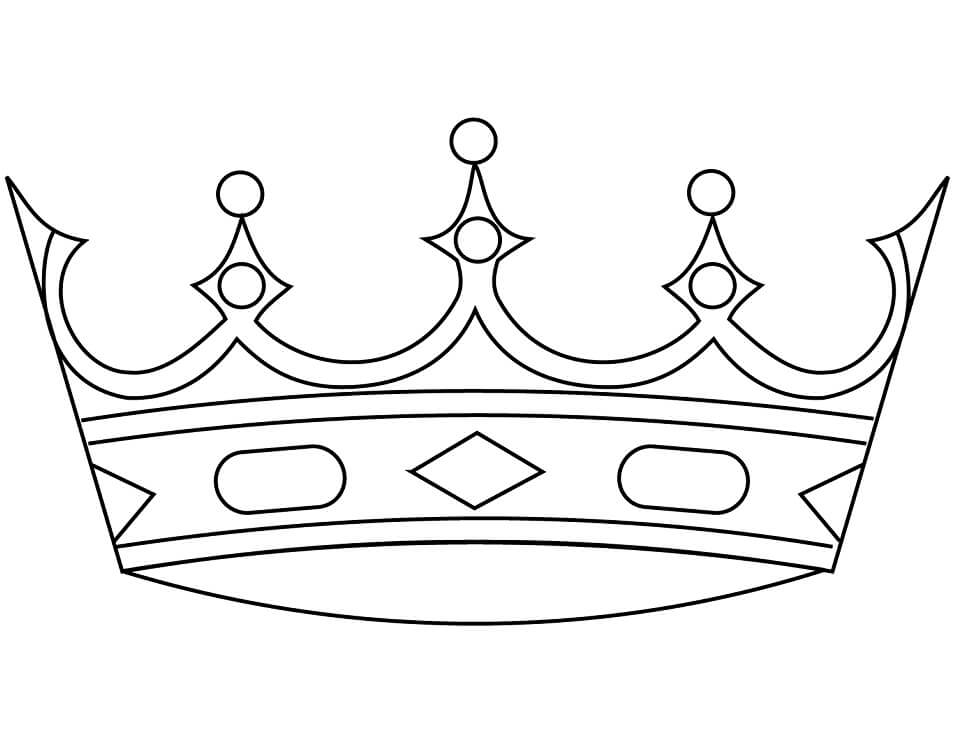 Royal Crown Coloring Page - Free Printable Coloring Pages for Kids