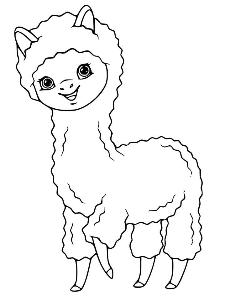 Alpacas Coloring Page - Free Printable Coloring Pages for Kids