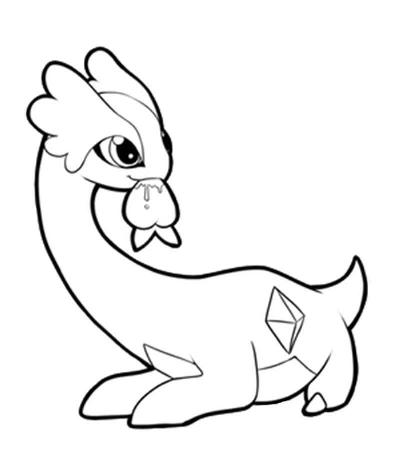 amaura coloring page easy pokemon