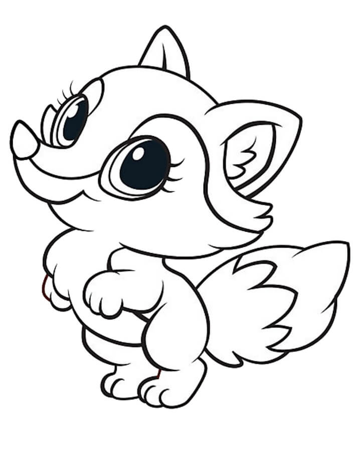 Cute Baby Fox Coloring Page Free Printable Coloring Pages For Kids