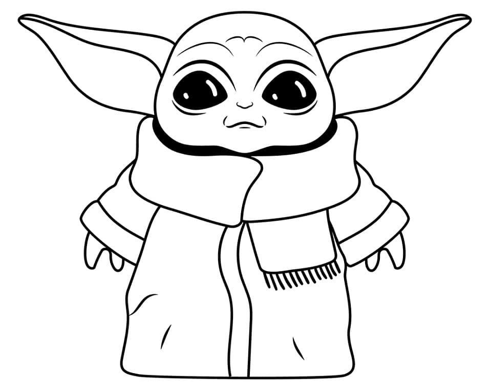 Cute Baby Yoda Coloring Page Free Printable Coloring Pages for Kids