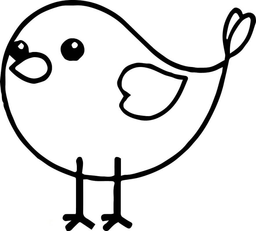 Little Duck for 1 Year Old Kids Coloring Page - Free Printable Coloring