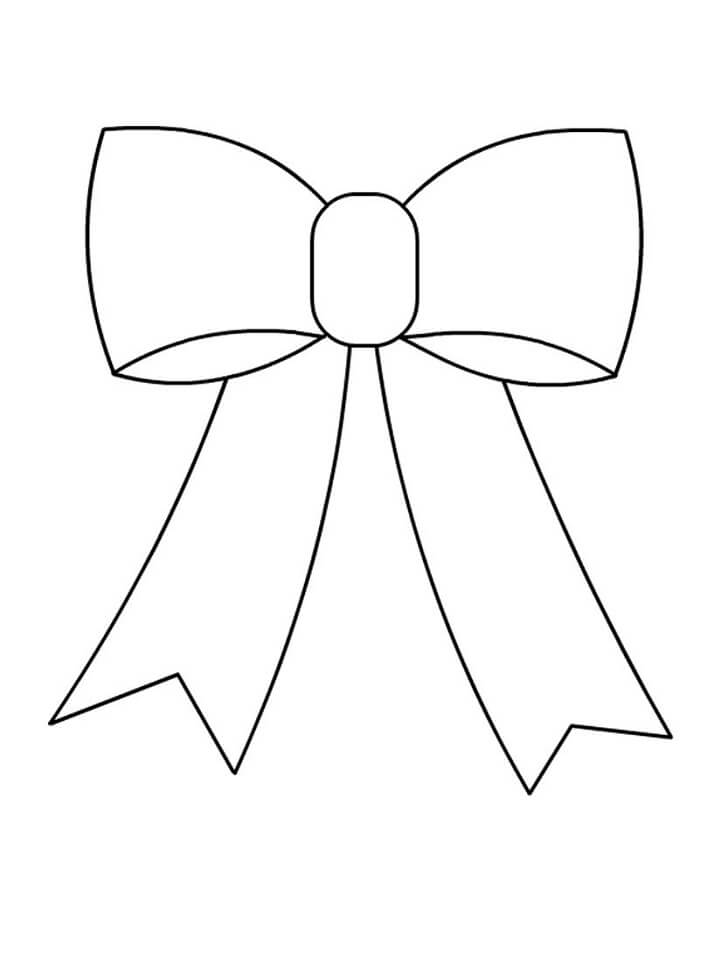 Cute Bow Coloring Page - Free Printable Coloring Pages for Kids