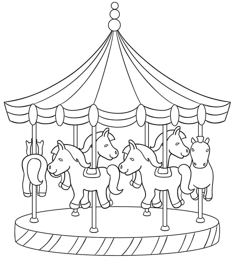 free-printable-carousel-coloring-pages