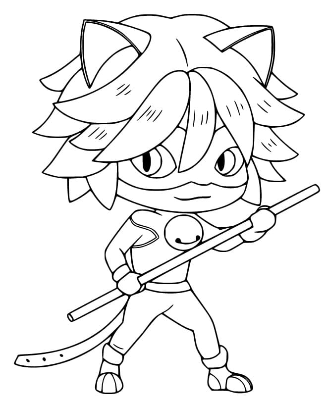610 Collections Coloring Pages Of Cat Noir  Free