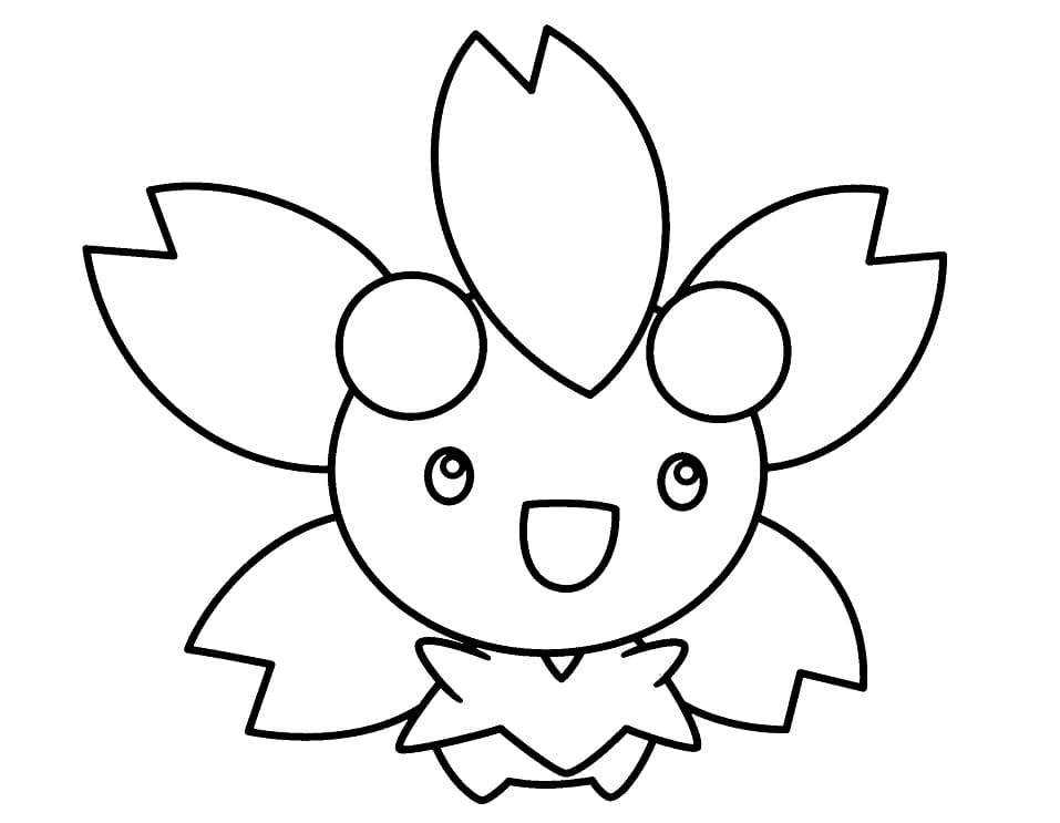 Cherrim Pokemon Coloring Page - Free Printable Coloring Pages for Kids