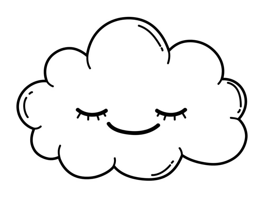 Cloud With Sun Coloring Pages