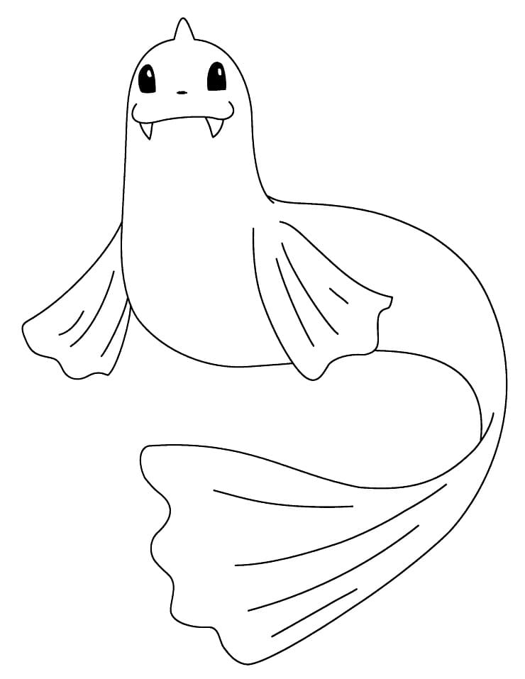 Desenhos para colorir de desenho do pokémon dewgong para colorir