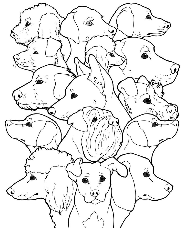 cute dogs coloring page free printable coloring pages for kids