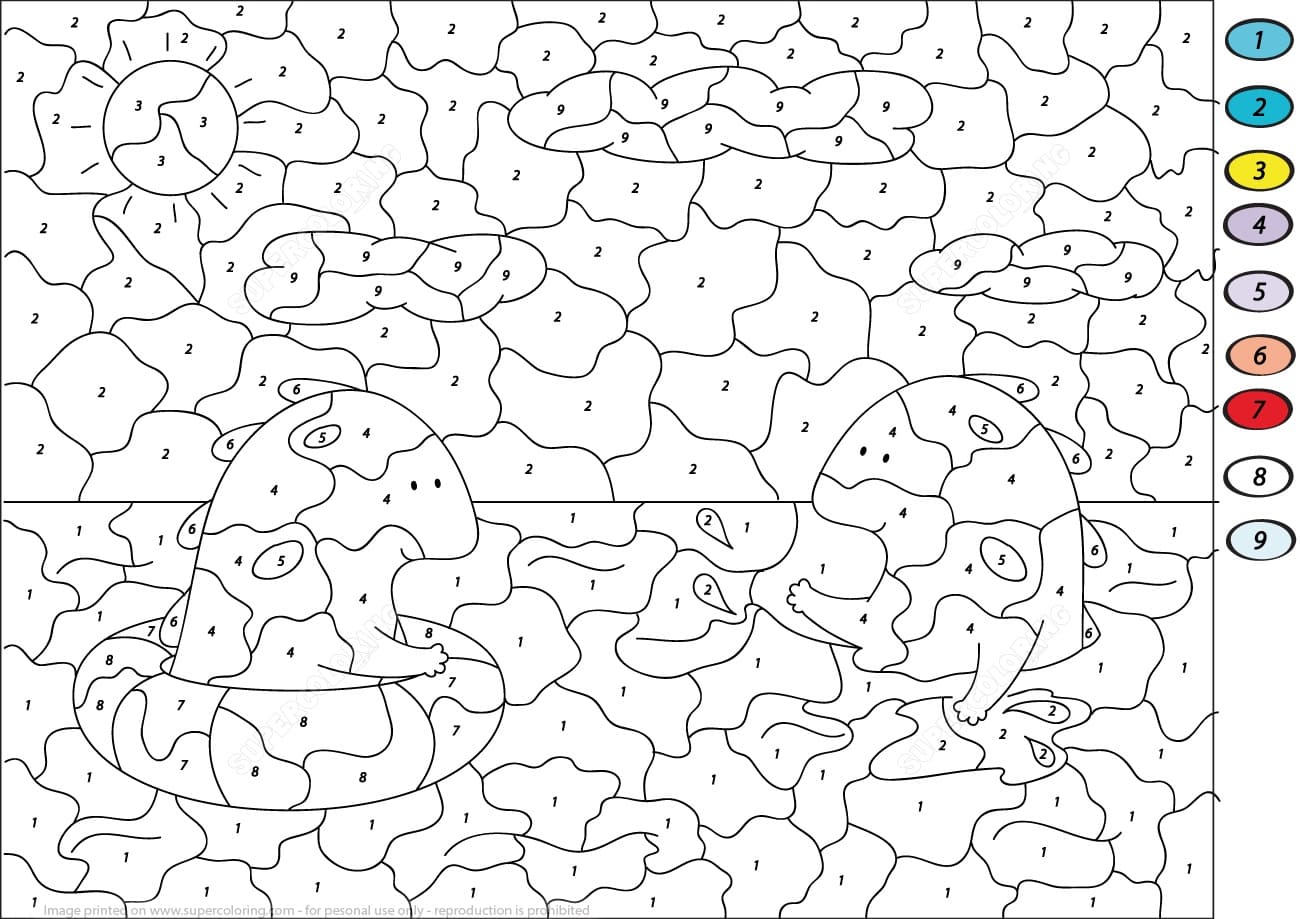 Color By Number Coloring Page Color By Number Coloring Page