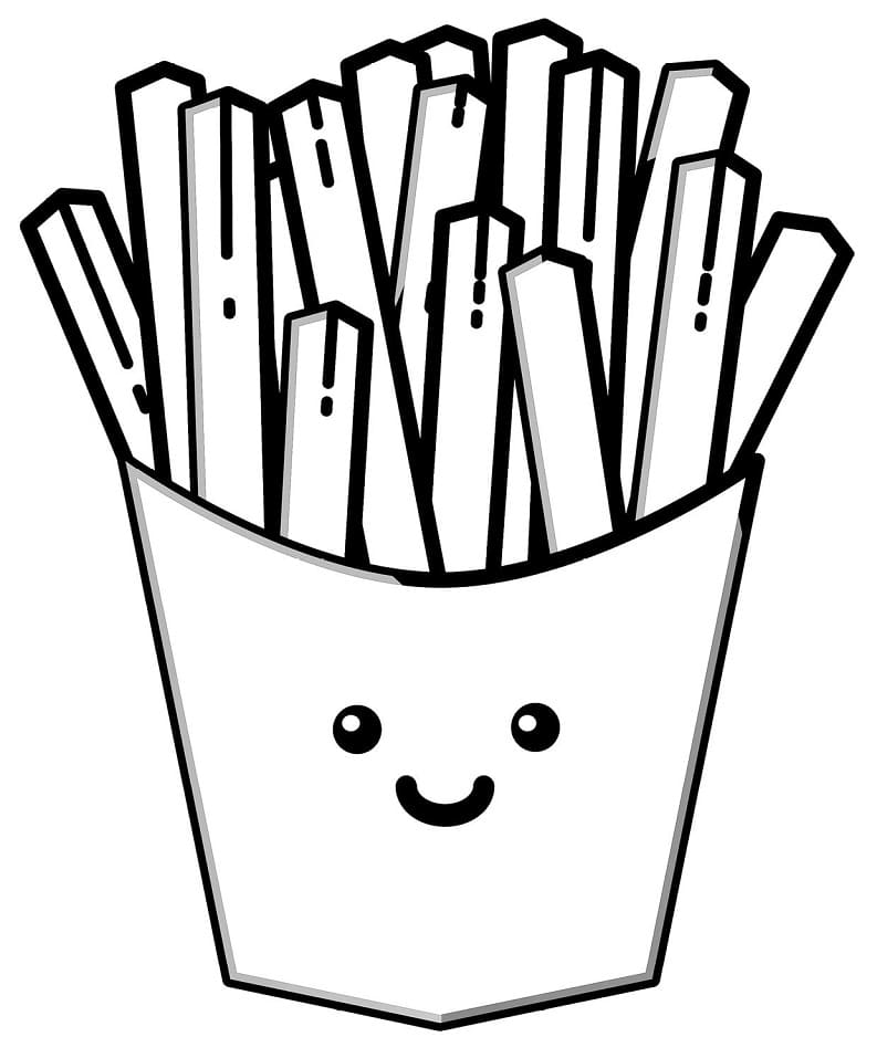 Hand-drawn vector drawing of a Portion French Fries Fast Food.... |  Graffiti alphabet, Food drawing, Drawings