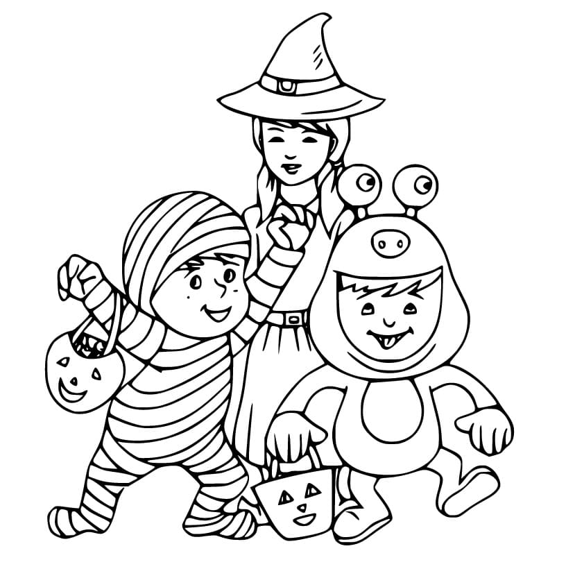 Cute Halloween Coloring Pages - Free Printable Coloring Page