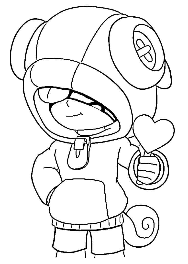 Cute Leon Brawl Stars Coloring Page Free Printable Coloring Pages For Kids - how to draw leon in brawl stars