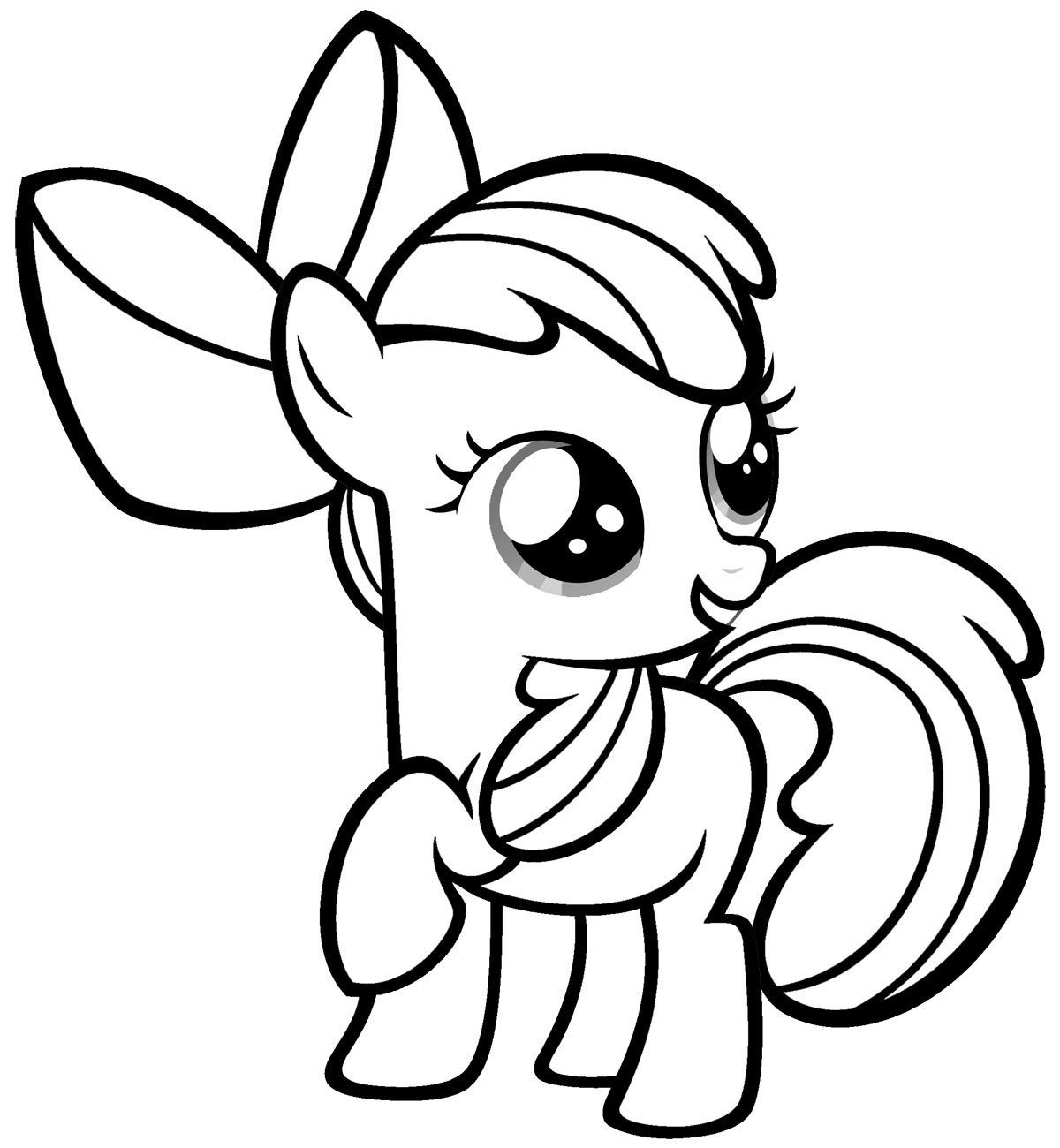 Cute Little Pony Coloring Page   Free Printable Coloring Pages for ...