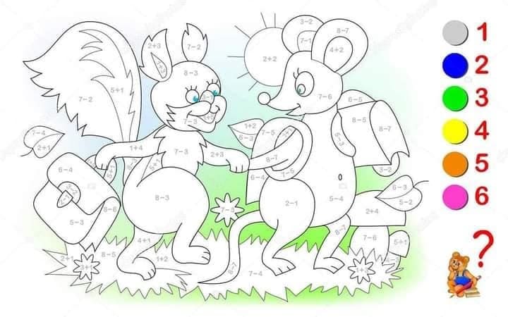 mouse knight math worksheet coloring page Mouse knight