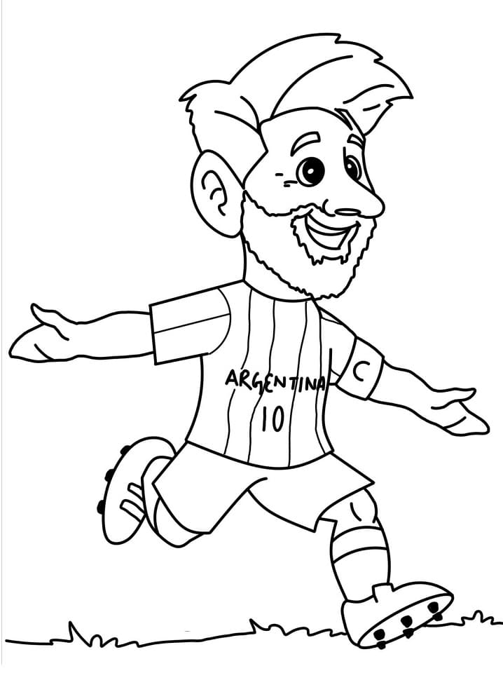 Cute Messi Coloring Page - Free Printable Coloring Pages for Kids