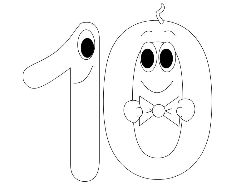 ten coloring page