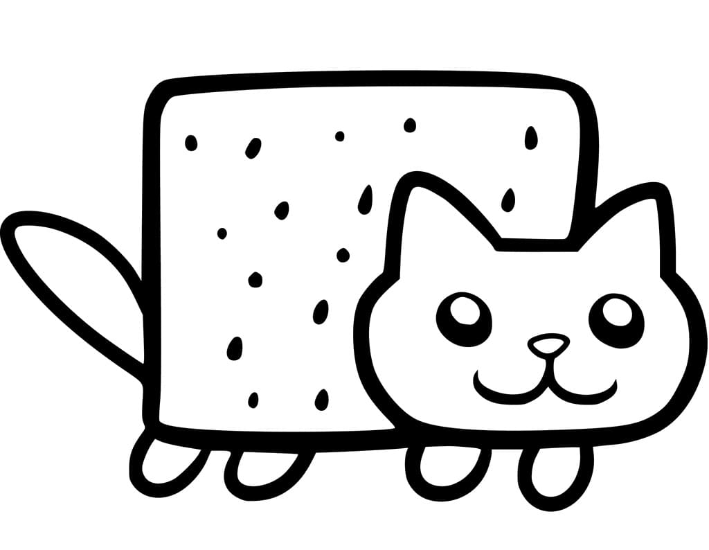 Cute Nyan Cat Coloring Page   Free Printable Coloring Pages for Kids