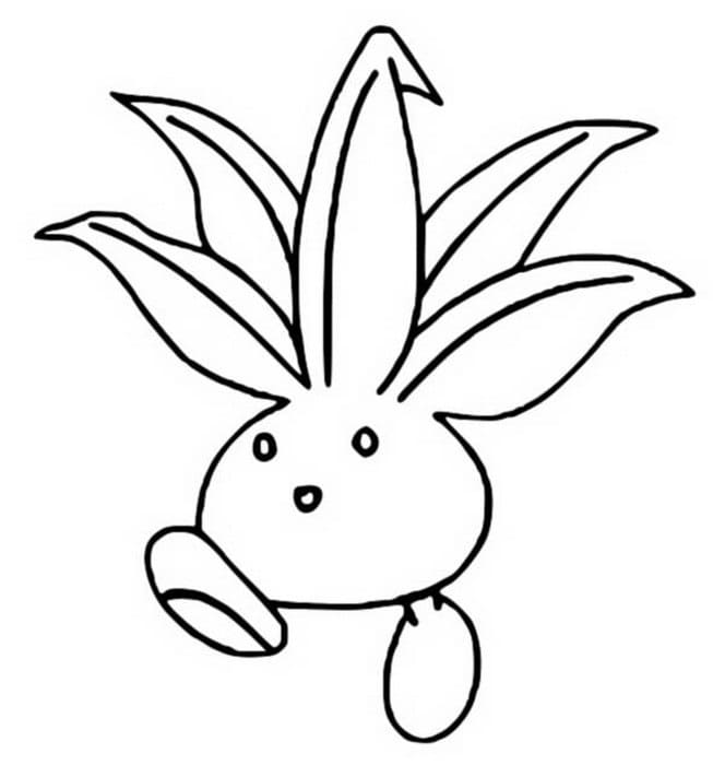 oddish coloring page in pdf pokemon