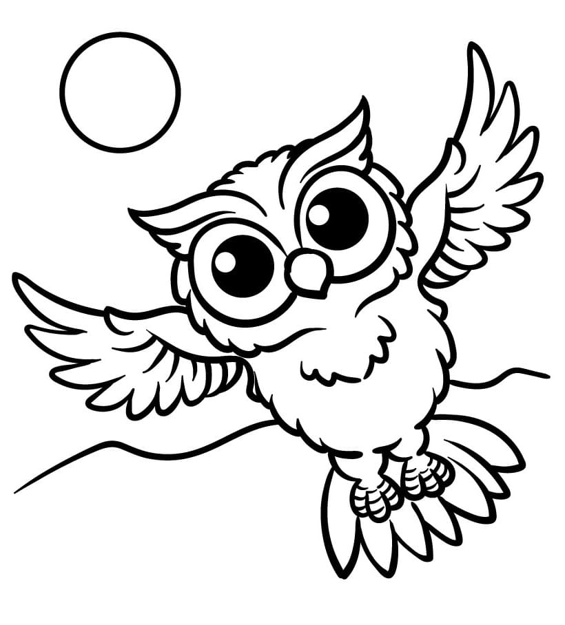 Cute Owl Flying
