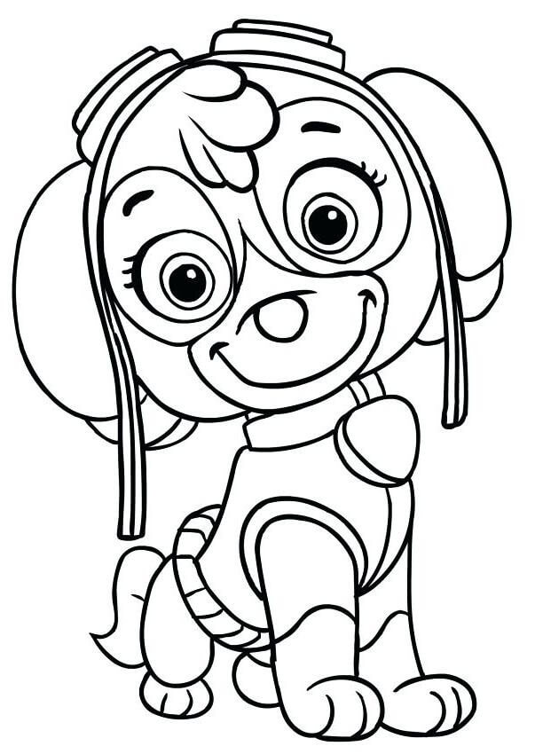 Cute Paw Patrol Skye Coloring Page Free Printable Coloring Pages for Kids