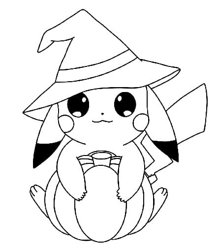 Cute Pikachu on Halloween