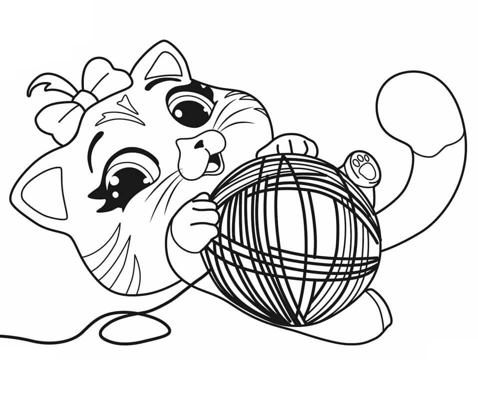 Meatball from 44 Cats Coloring Page - Free Printable Coloring Pages for