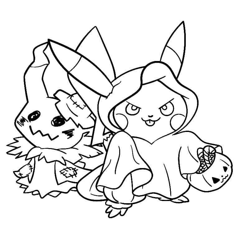 Cute Pokemon Halloween Coloring Page - Free Printable Coloring ...