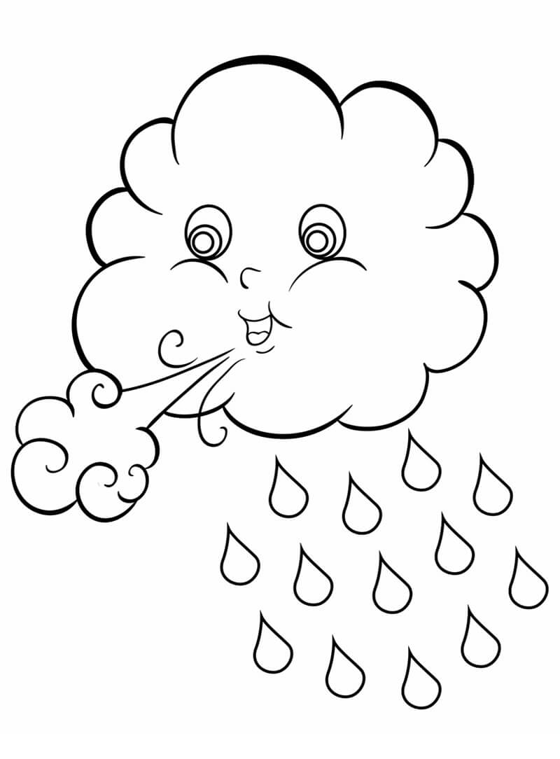 Rain Cloud Coloring Pages