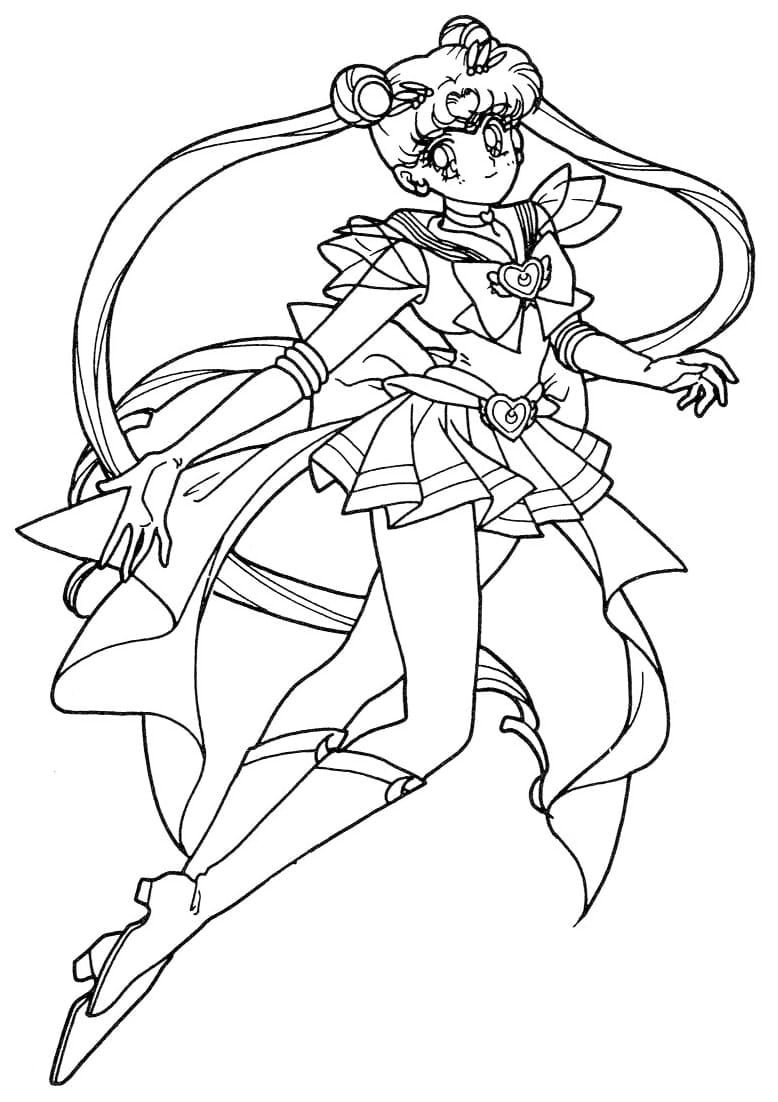 Cute Sailor Moon Coloring Page   Free Printable Coloring Pages for ...