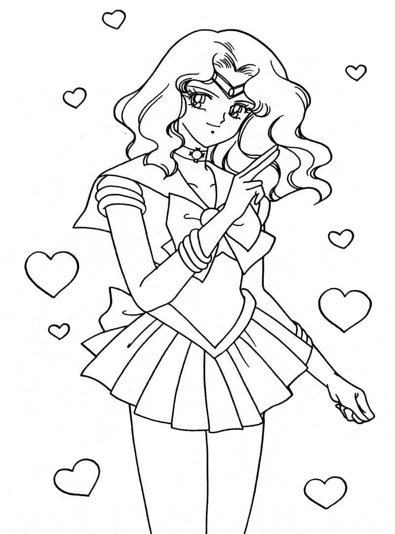 sailor neptune coloring pages