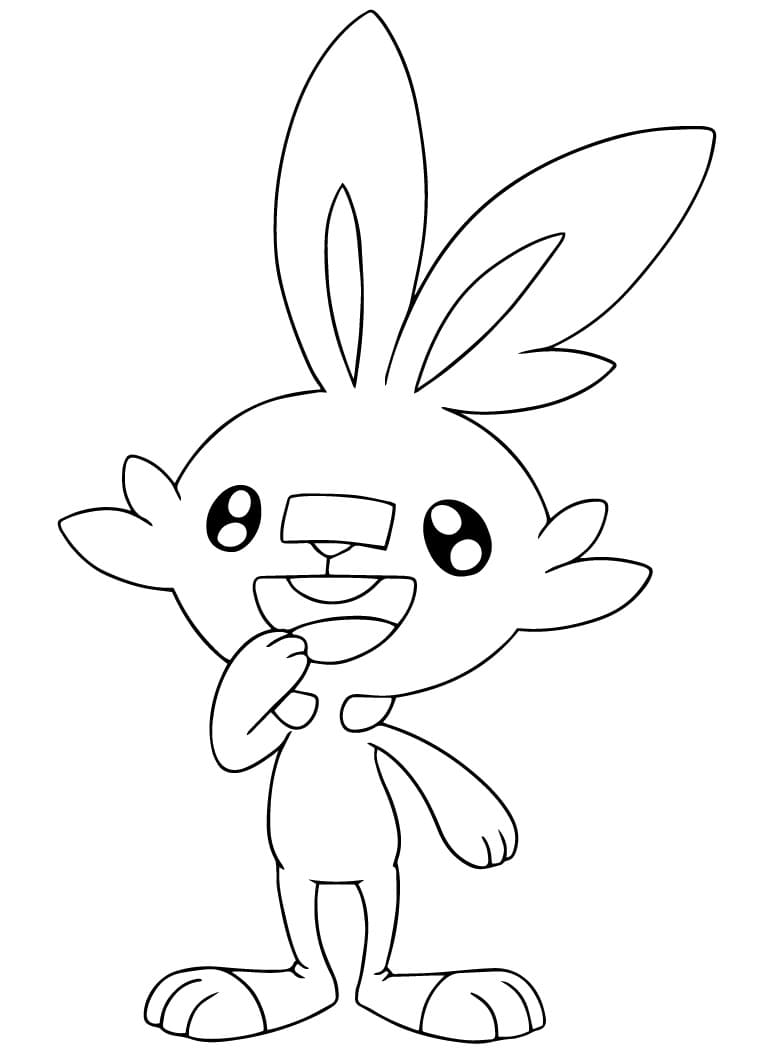 Print Scorbunny Pokemon Coloring Page - Free Printable Coloring Pages