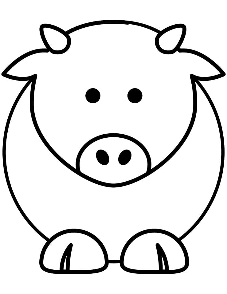 Cute Simple Cow Coloring Page Free Printable Coloring Pages for Kids